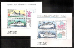 POLAND 1986●Ferries●Mi Bl.98 & 99 MNH - Unused Stamps
