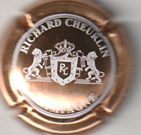 Capsule Champagne CHEURLIN Richard { N°8p : Or Cuivré Et Blanc ; AUBE Celles-sur-Ource } {S23-24} - Other & Unclassified
