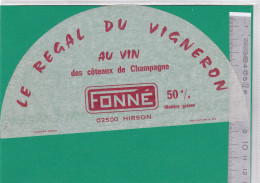 C1432 FROMAGE FONNE HIRSON AISNE REGAL DES VIGNERONS - Formaggio