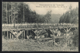 AK Tepfenhard, Falkensteinbrücke, Waldübung 1907 Des Württemberg. Pion.-Bat. No 13  - Autres & Non Classés