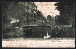 AK Hamburg-Uhlenhorst, Canal Am Hofweg Mit Brücke  - Nord