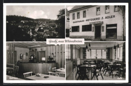 AK Mönsheim, Gasthaus-Metzgerei Zum Adler  - Autres & Non Classés