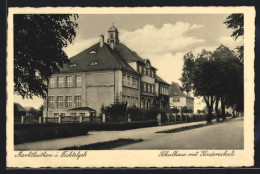 AK Marktleuthen /Fichtelgeb., Schulhaus Mit Kinderschule  - Autres & Non Classés