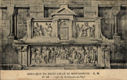 CPA Paris XVIII. Montmartre, Basilika Sacre Coeur, Altar Von St. Vincent De Paul - Autres & Non Classés
