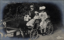 CPA Die Söhne Des Kronprinzenpaares Auf Der Spazierfahrt, Kutsche, Liersch 2042, 1908 - Familles Royales