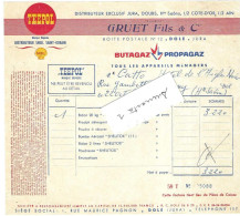 1959 / Facture GRUET Fils / Appareilsménagers / Butagaz / Teepol / Dôle Jura - 1950 - ...