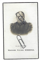 MARIE VICTORINE NEUTELEERS VEUVE XAVIER MISSOUL + MONTENAKEN ( GINGELOM ) 1925 80 ANS IMPRIMERIE MEULEMANS LOUVAIN - Santini