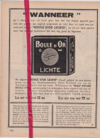 Pub Reclame - Sigaretten Boule D'Or Lichte - Orig. Knipsel Coupure Tijdschrift Magazine - 1937 - Non Classés