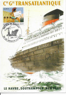 France Carte Cie Gle Transatlantique  Escale Du Norway Le Verdon Sur Mer 3 Juin 1998 - Briefe U. Dokumente