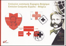 4380° CS/HK - Émission Commune Avec L'Espagne / Gemeenschapelijke Uitgifte Met Spanje - Henry Dunant - Souvenir Cards - Joint Issues [HK]