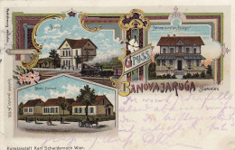 Banova Jaruga - Litografija 1902 Kolodvor Bahnhof Train Station , TPO Bahnpost Nagy Kanizsa - Brod 61SZ - Kroatië