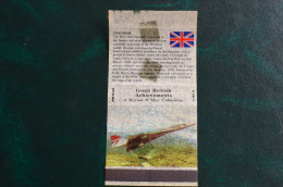 Concorde Matchbox Label  étiquette De Boite Allumettes Great British Achievements Bryant May Collection - Boites D'allumettes - Etiquettes