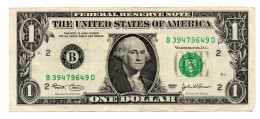 Billet USA  Washington D.C. Série 2003 - 1 Dollar  N° B 39479649 D - Bank-note Banknote - Bilglietti Della Riserva Federale (1928-...)