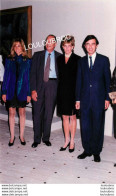 LADY DIANA EXPOSITION PAUL CEZANNE 1995 AVEC JACQUES CHIRAC  PHOTO PRESSE ANGELI 27X18CM - Célébrités