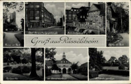 CPA Rüsselsheim Am Main Hessen, Opel-Verwaltungsgebäude, Ev. Gemeindehaus, Hindenburganlage, Ruine - Andere & Zonder Classificatie