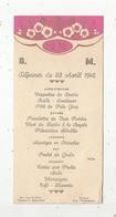 Menu , 1942 ,Veuve Guéry , Traiteur , Anjaurand , Frais Fr 1.45 E - Menus