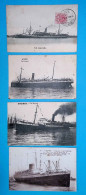 Cp, Bateaux, Paquebots, ANFA, LAFAYETTE, ALBERTVILLE, SOUIRAH, LOT DE 4 CARTES POSTALES - Steamers