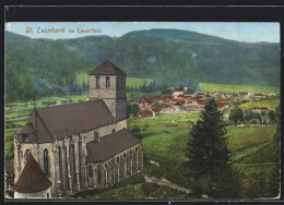 AK St. Leonhard Im Lavanttale, Panorama Mit Kirche  - Other & Unclassified