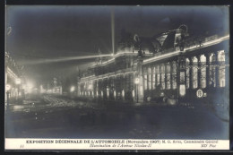 AK Paris, Exposition Decennale De L`Automobile 1907, Illumination De L`Avenue Nicolas II.  - Tentoonstellingen