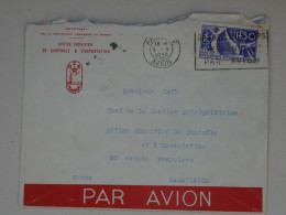 DP 20 FRANCE   LETTRE  OFF. CHERIFIEN  1936  PARIS A CASABLANCA  MAROC +VIGNETTE  +TP EXPO +AFF. INTERESSANT+ - 1921-1960: Période Moderne