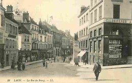 02 - Laon - La Rue Du Bourg - Animée - CPA - Oblitération Ronde De 1910 - Voir Scans Recto-Verso - Laon