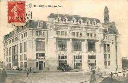21 - Dijon - Hotel Des Postes - Animée - CPA - Oblitération Ronde De 1910 - Voir Scans Recto-Verso - Dijon