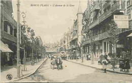 62 - Berck Plage - L'Avenue De La Gare - Restaurant Médicis - Cheval Attelé - Ecrite En 1918 - CPA - Voir Scans Recto-Ve - Berck