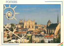 86 - Poitiers - Vue Générale Aérienne - Cathédrale Saint Pierre - Eglise Ste Radegonde - CPM - Voir Scans Recto-Verso - Poitiers