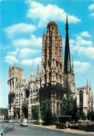 76 - Rouen - La Cathédrale Notre Dame - à Gauche  La Tour Saint-Romain; à Droite  La Tour De Beurre - Automobiles - CPM  - Rouen