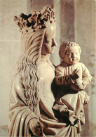 71 - Autun - La Cathédrale Saint-Lazare - Vierge Et Enfant Jésus  Marbre  Par Jean De La Huerta  Xve S - Art Religieux - - Autun