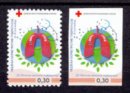 Bosnia Serbia 2023 TBC Red Cross Croix Rouge Rotes Kreuz Tax Charity Surcharge Perforated+imperforated Stamp MNH - Bosnie-Herzegovine