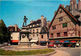 21 - Dijon - Place François Rude - Statue Du Bareuzai - Automobiles - Commerces - CPM - Voir Scans Recto-Verso - Dijon