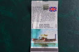 The Hovercraft Matchbox Label  étiquette De Boite Allumettes Great British Achievements Bryant May Collection - Matchbox Labels
