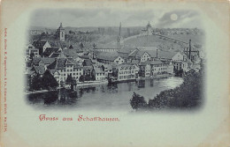 SCHAFFHAUSEN - Mondkarte - Gesamtansicht - Verlag H. Guggenheim & Co 3158 - Schaffhouse
