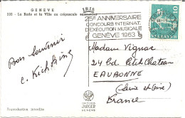 3J12 --- Suisse GENEVE Concours D'exécution Musicale 1963 - Music