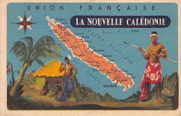 Nouvelle-Calédonie - Carte Géographique - Guerriers Canaques - Ed. Lion Noir  - Nouvelle Calédonie