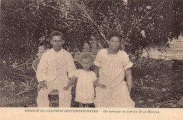 Papua New Guinea - BUKA ISLAND - A Household At The Service Of The Mission - Publ. Mission Des Salomon Septentrionales  - Papua Nuova Guinea