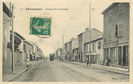 69 - Champagne - Avenue De Lannessan - Animée - Oblitération Ronde De 1913 - Etat Pli Visible - CPA - Voir Scans Recto-V - Autres & Non Classés