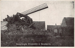 België - BESELARE Becelaere  (W. Vl.) Opgeblazen Windmolen - Eerste Wereldoorlog - - Blown Up Windmill - World War One - Andere & Zonder Classificatie