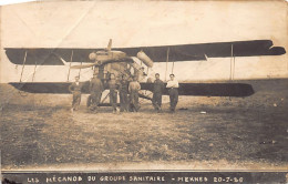 Maroc - MEKNES - Aviation - Les Mécanos Du Groupe Sanitaire 20 Juillet 1925 - CARTE PHOTO Voir Les Scans Pour L'état - Meknes