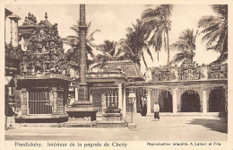 India - PUDUCHERRY Pondichéry - Inside The Chetty's Pagoda - Publ. A. Latour & F - Indien