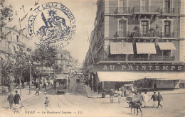 Algérie - ORAN - Le Boulevard Seguin - Magasin Au Printemps - Tramway - Ed. L.L. 124 - Oran