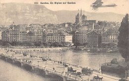 GENÈVE - En Biplan Sur Genève - Ed. Naine-Robert & Co. 1055 - Genève