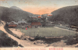 Japan - NAGASAKI - Tenni Court At Onsen Park - PAPER REMNANT ON REVERSE - Other & Unclassified