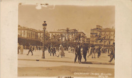  ALGER - CARTE PHOTO - La Place Du Gouvernement Le 26 Avril 1922 - Visite Présidentielle - Algiers