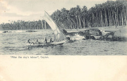Sri Lanka - After The Day's Labour - Fishing Canoe - Publ. Plâté & Co.  - Sri Lanka (Ceylon)