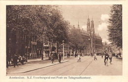 AMSTERDAM (NH) N.Z. Voorburgwal Met Post-en-Telegraafkantor - Amsterdam