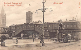 England - Lancs - LIVERPOOL Overhead Railway And St. Nicholas' Church - Liverpool