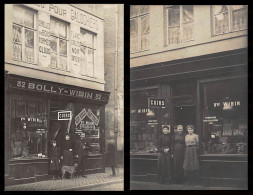 LIEGE - Série De 2 Cartes-Photo - Magasin Cuirs Veuve BOLLY WIBIN - Une Carte Envoyée De Liège En Décembre 1908. - Lüttich