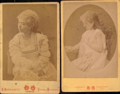 Italie, Torino, Belle Femme, Mode, Dentelles, Perles, ( Personne Nommée ) Photo G. Ambrosetti Torino, 1876 - Oud (voor 1900)